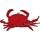 download Crab clipart image with 0 hue color