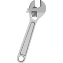 download Adjustable Wrench clipart image with 0 hue color