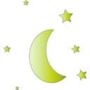 download Crescent Icon clipart image with 225 hue color
