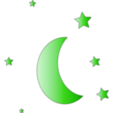 download Crescent Icon clipart image with 270 hue color