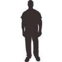 download Person Outline 1 clipart image with 180 hue color