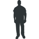 download Person Outline 1 clipart image with 0 hue color