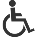 download The Symbol Of Disabled Man clipart image with 180 hue color