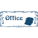 download Office Door Sign clipart image with 0 hue color