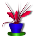 download Flower And Flowerpot clipart image with 225 hue color