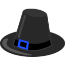 download Pilgrim Hat With Black Band clipart image with 180 hue color