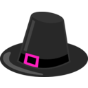 download Pilgrim Hat With Black Band clipart image with 270 hue color