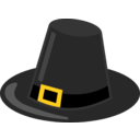 download Pilgrim Hat With Black Band clipart image with 0 hue color