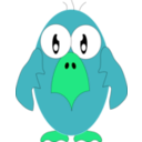 download Green Bird clipart image with 90 hue color