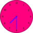 download Clock clipart image with 270 hue color