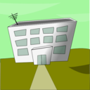 download Cartoon Building clipart image with 270 hue color