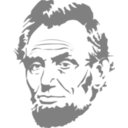 download Abe Lincoln clipart image with 0 hue color