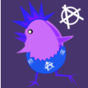 download Punk Rock Chicken For Easter clipart image with 225 hue color