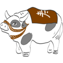 download Cow clipart image with 90 hue color