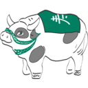 download Cow clipart image with 225 hue color