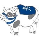 download Cow clipart image with 270 hue color