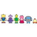 download Cartoon Robots Outlined clipart image with 0 hue color