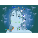 download Linda Fairy Butterflies clipart image with 180 hue color
