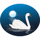 download Swan clipart image with 0 hue color