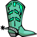 download Cowboy Boot clipart image with 135 hue color