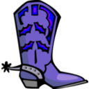 download Cowboy Boot clipart image with 225 hue color