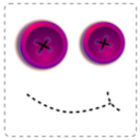 download Buttons clipart image with 270 hue color
