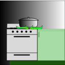 download Pot On Stove clipart image with 90 hue color