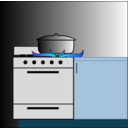 download Pot On Stove clipart image with 180 hue color