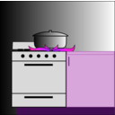 download Pot On Stove clipart image with 270 hue color