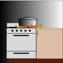 download Pot On Stove clipart image with 0 hue color