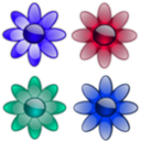 download Gloss Flowers 1 clipart image with 225 hue color