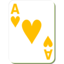 download White Deck Ace Of Hearts clipart image with 45 hue color