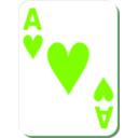 download White Deck Ace Of Hearts clipart image with 90 hue color