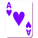 download White Deck Ace Of Hearts clipart image with 270 hue color