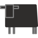 download Square Cow clipart image with 225 hue color
