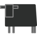 download Square Cow clipart image with 0 hue color