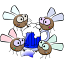 download Fly Drinking clipart image with 180 hue color