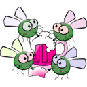 download Fly Drinking clipart image with 270 hue color