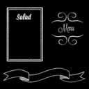 download Chalk Board Frame clipart image with 180 hue color