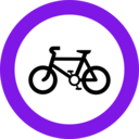 download Roadsign No Cycles clipart image with 270 hue color