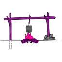 download Campfires And Cooking Cranes clipart image with 270 hue color