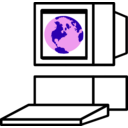 download Computerglobe clipart image with 135 hue color