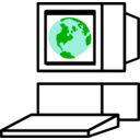 download Computerglobe clipart image with 0 hue color