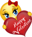 Happy Valentine Girl Smiley Emoticon