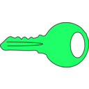 download Simple Gold Key clipart image with 90 hue color
