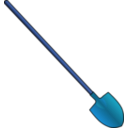 download Round Point Shovel clipart image with 180 hue color