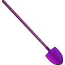 download Round Point Shovel clipart image with 270 hue color