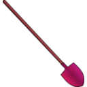 download Round Point Shovel clipart image with 315 hue color