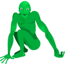 download A Friendly Alien clipart image with 45 hue color