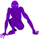 download A Friendly Alien clipart image with 180 hue color
